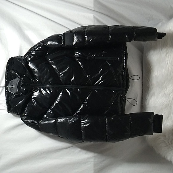 Love & Sports Jackets & Blazers - NWOT Love & Sports Shiny Puffer Coat W Hood Sz.Lg 12-14